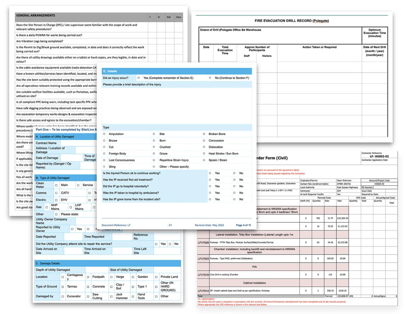 Existing Word, Excel and PDF site documents